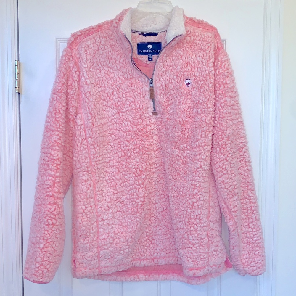 Southern Shirt pink Sherpa pullover